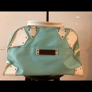 Rare Lululemon leather bag in blue and white